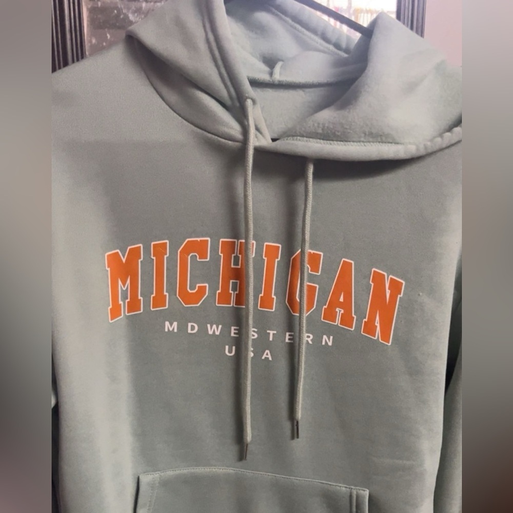 blue michigan hoodie